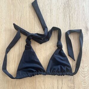 New- Skatie Black Triangle Bikini Top